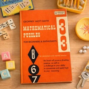Vintage 1964 Mathematical Puzzles Book | Geoffrey Mott-Smith | 2nd Edition